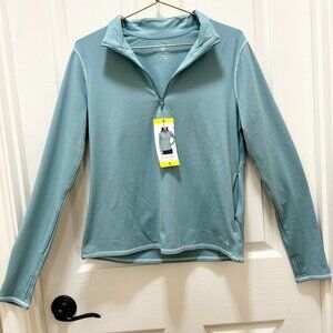 Soybu Women's Quarter Zip Top Size S Green Activewear Athletic Casual (NEW)